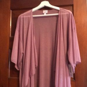 LuLaRoe Monroe L rose colored with black fringe